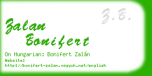 zalan bonifert business card