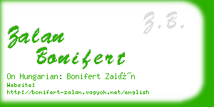 zalan bonifert business card